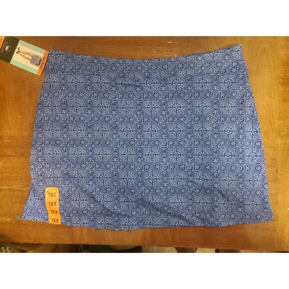 TRANQUILITY by Colorado Clothing Stretch Geometric Blue White Print Skort Sz XXL - Picture 4 of 7